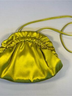 Zara Yellow Satin Semiformal Purse